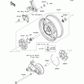 Схема узла: Ступица заднего колеса для Kawasaki ZG1400 1400GTR ABS