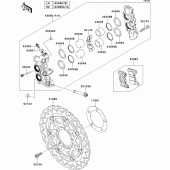 Схема узла: Передний тормоз для Kawasaki ZR1000 Z1000