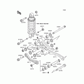 Схема узла: Задняя подвеска для Kawasaki ZX400 ZZR400