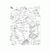 Схема вузла: Air cleaner(1/2) для Kawasaki ZX750 Ninja ZX-7R