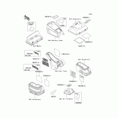 Схема вузла: Інформаційні наклейки для Kawasaki ZG1200 Voyager XII