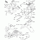 Схема узла: Крепление двигателя для Kawasaki EJ650 W650