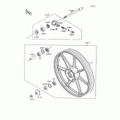 Схема вузла: Front wheel для Kawasaki VN1500 VN-15