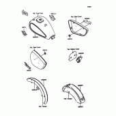 Схема вузла: Decals(ebony/gray)(vn1500-a13) для Kawasaki VN1500 VN-15