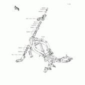 Схема вузла: Рама для Kawasaki EX400 Ninja 400R