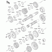 Схема узла: Трансмиссия для Kawasaki EX500 EX500