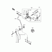 Схема вузла: Передній гальмівний циліндр Kawasaki KX450 KX450F