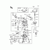 Схема вузла: Карбюратор для Kawasaki VN400 Vulcan Drifter