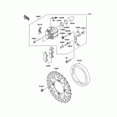 Схема узла: Передний тормоз для Kawasaki KLX250 KLX250