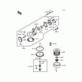 Схема вузла: Масляний насос & Масляний фільтр Kawasaki ZR750 Zephyr