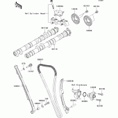 Схема узла: Распредвал & Цепь ГРМ & Натяжитель для Kawasaki ZX1000 Ninja ZX-10R