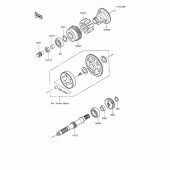 Схема вузла: Secondary shaft для Kawasaki ZX600 GPX600R