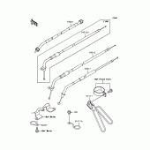 Схема вузла: Троси для Kawasaki KL110 KSR