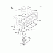Схема узла: Цилиндр & Поршень для Kawasaki ZX1100 Ninja ZX-11