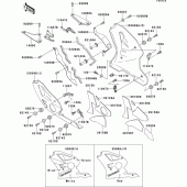 Схема вузла: Cowling lowers(1/2)(zx400-l2) для Kawasaki ZX400 ZXR400
