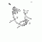 Схема узла: Крепление двигателя для Kawasaki EX400 GPZ400S