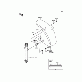 Схема вузла: Переднє крило для Kawasaki EN650 Vulcan S SE