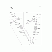 Схема узла: Клапан(ы) для Kawasaki KLX140 KLX140