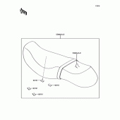 Схема узла: Сиденье для Kawasaki BJ250