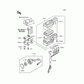 Схема вузла: Панель приладів для Kawasaki KLX250 KLX250