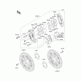 Схема узла: Передний тормоз для Kawasaki ZX1200 ZZR1200