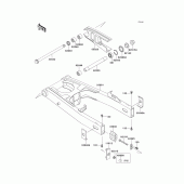 Схема узла: Задний рычаг (Маятник) для Kawasaki ZX1100 GPZ1100