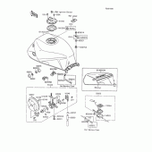 Схема вузла: Паливний бак(1/3) для Kawasaki ZX600 GPX600R
