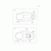 Схема вузла: Інформаційні наклейки (m8f) для Kawasaki KX125