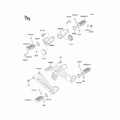 Схема узла: Подножки для Kawasaki KLE500