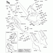 Схема вузла: Cowling lowers(1/2)(zx600-j1p) для Kawasaki ZX600 Ninja ZX-6R