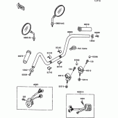 Схема вузла: Кермо & Пульт управління рульовим для Kawasaki VN1500 VN-15 SE