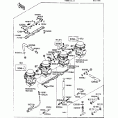 Схема узла: Карбюратор(1/3) для Kawasaki ZX600 GPX600R