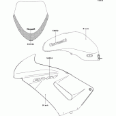 Схема вузла: Decals(black)(a8f) для Kawasaki EX650 Ninja 650