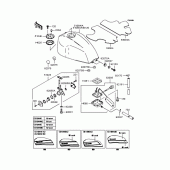 Схема узла: Топливный бак (ZR400E-053273‾) для Kawasaki ZR400 ZRX