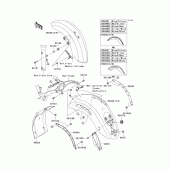 Схема вузла: Fenders(1/2) для Kawasaki VN2000 Vulcan 2000 Classic LT