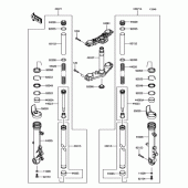 Схема вузла: Передня вилка для Kawasaki EX650 Ninja 650 ABS