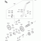 Схема вузла: Kickstarter mechanism для Kawasaki KX500