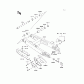 Схема вузла: Задній важіль (Маятник) для Kawasaki KX100