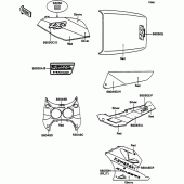 Схема узла: Наклейки для Kawasaki ZX750 ZXR750