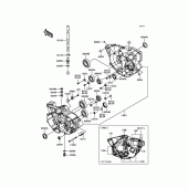 Схема вузла: Картер двигуна для Kawasaki KX250/ KX252 KX250F