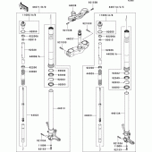 Схема узла: Вилка передней оси для Kawasaki ZX1000 Ninja ZX-10R