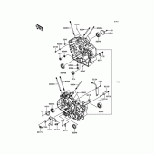 Схема вузла: Картер двигуна для Kawasaki VN900 Vulcan 900 Classic LT