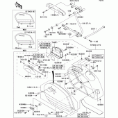 Схема вузла: Saddlebags(1/2)(vn1500-l2h/l3h) для Kawasaki VN1500 VN1500 Classic Tourer Fi