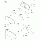 Схема вузла: Side covers/chain cover(1/2) для Kawasaki EL250 Eliminator 252