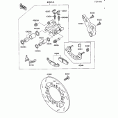 Схема вузла: Заднє гальмо для Kawasaki ZX600 Ninja 600R
