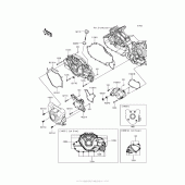 Схема вузла: Left Engine Cover(S) для Kawasaki VN1700 Vulcan 1700 Voyager ABS