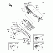 Схема узла: Облицовочные элементы для Kawasaki KX450 KX450F