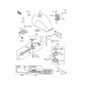 Схема вузла: Паливний бак для Kawasaki ZR750 Zephyr