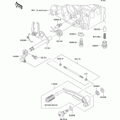 Схема узла: Переключатель передач для Kawasaki ZR750 ZR-7S
