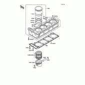 Схема вузла: Циліндр & Поршень для Kawasaki ZG1000 1000GTR
